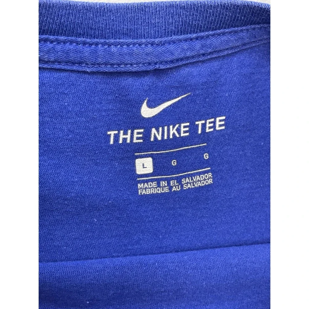 Nike Graphic T-Shirt Blue Palm Basketball T-Shirt Size Large